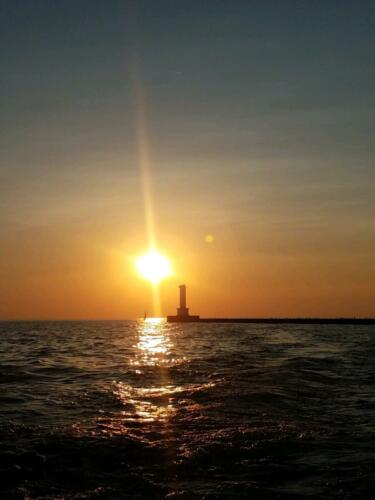 Enjoy the Lake Erie Sunset on Your Fishing Charter